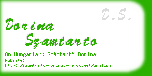 dorina szamtarto business card